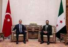 Meeting Between Turkish Foreign Minister Hakan Fidan and Syrian Leader Ahmed al-Shara in Damascus meeting-between-turkish-foreign-minister-hakan-fidan-and-syrian-leader-ahmed-al-shara-in-damascus